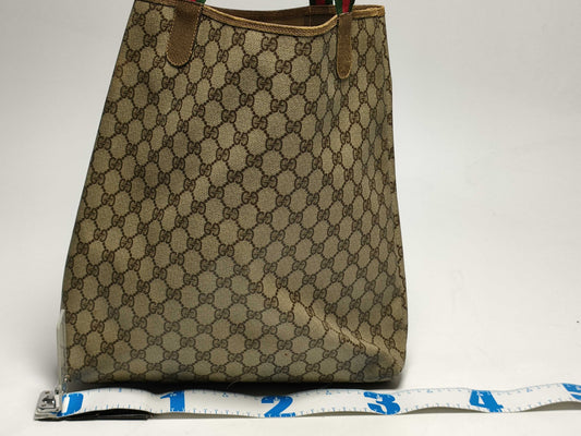 GUCCI GG Supreme Sherry Line Tote Bag