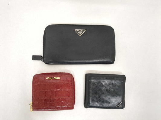 PRADA 2 wallets / 1 pouch / 1 Miu Miu wallet