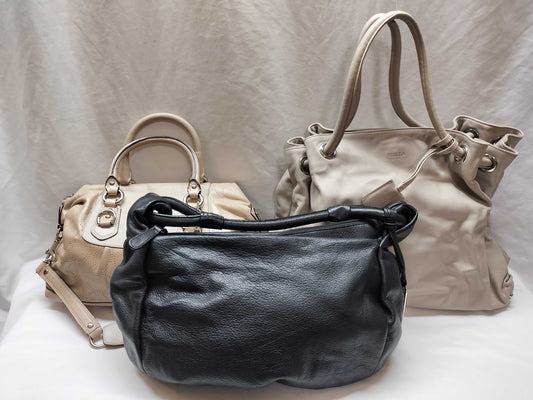 COACH Furla Leather Handbag Tote Bag 3-Piece Set