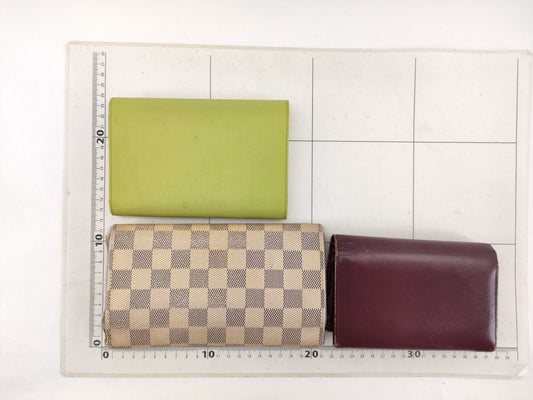 LOUIS VUITTON Damier Azur Prada/Cartier Wallet *3 Wallets