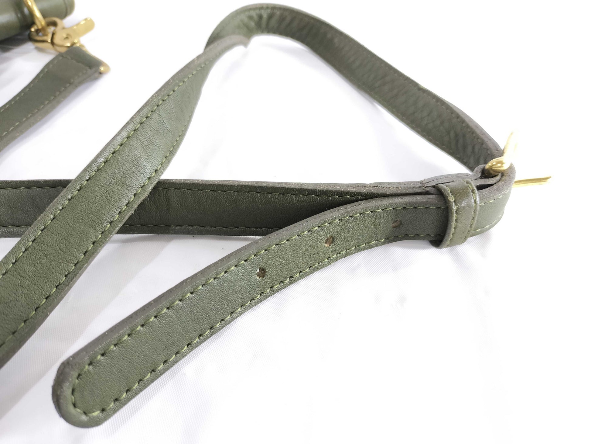 COACH 9927 Leather 2-Way Green Shoulder Bag