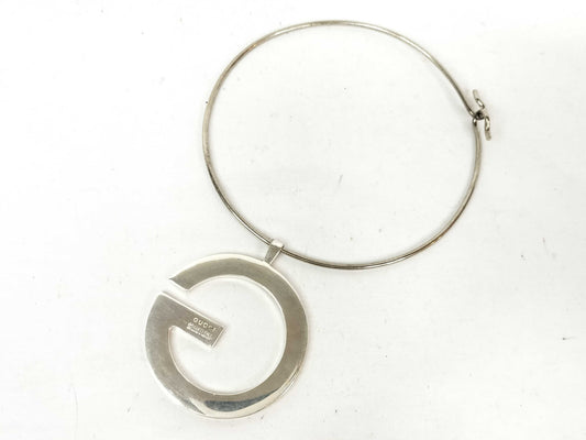 GUCCI Silver Gucci Choker Necklace