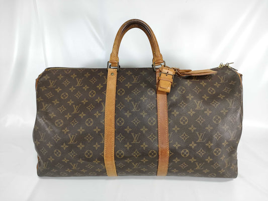 LOUIS VUITTON Monogram M41414 Keepall Bandouliere 55 Boston Bag