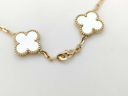 Van Cleef&Arpels Vintage Alhambra Shell 10P YG AU750 25.2g Necklace