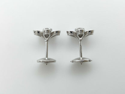 Van Cleef&Arpels Socrates Diamonds WG AU750 3.2g Earrings