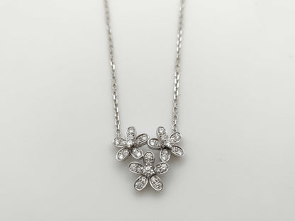 Van Cleef&Arpels Socrates Triple Diamond WG AU750 7.2g Necklace