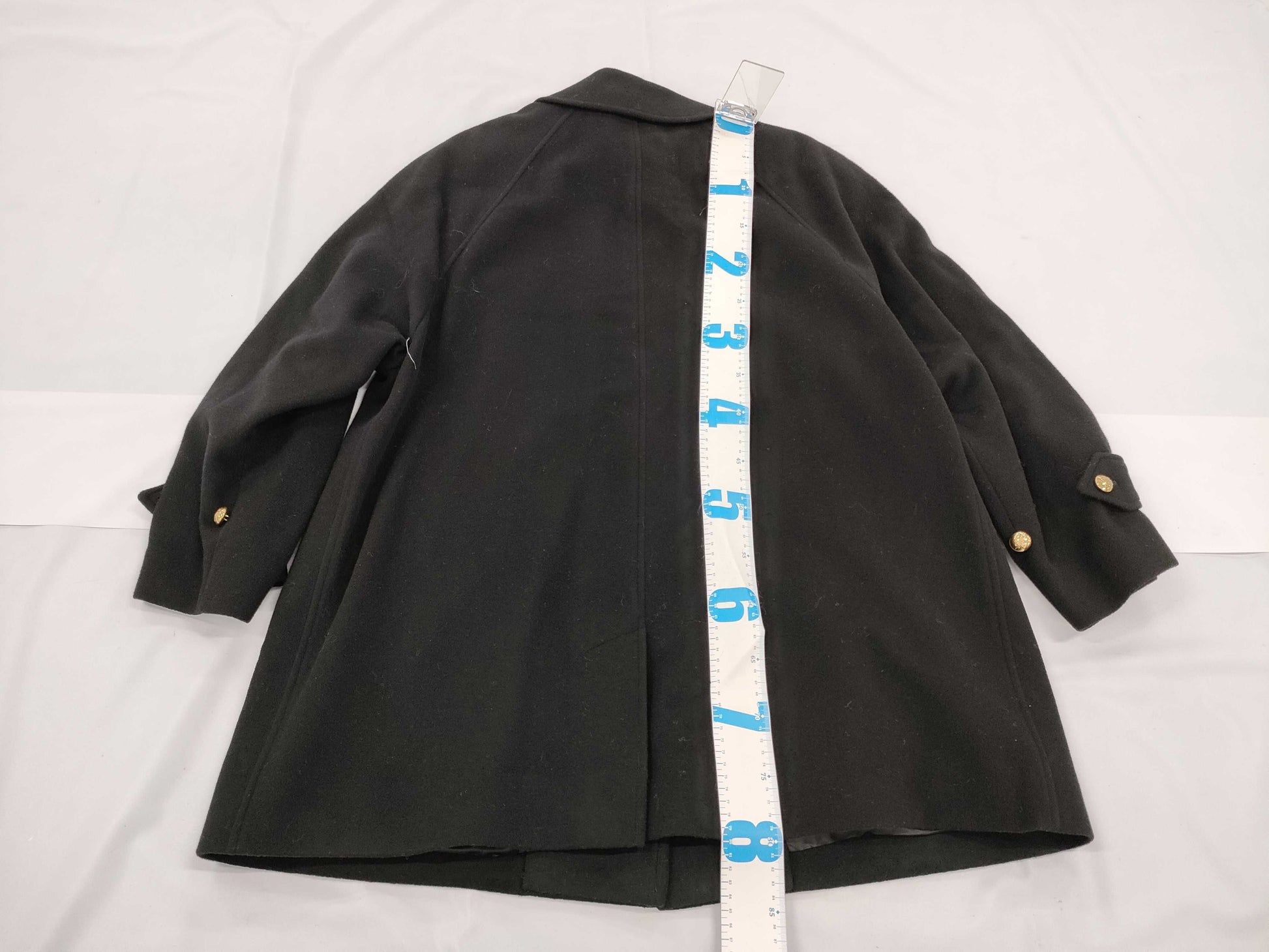 BURBERRY Coat Women's/Black Logo Button Coat