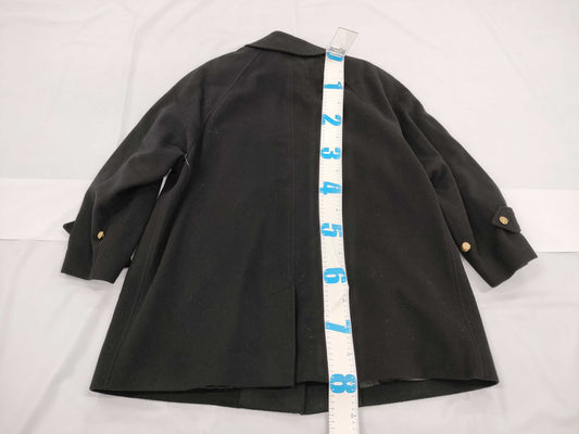 BURBERRY Coat Women's/Black Logo Button Coat