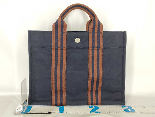 HERMES Foul Tou Blue Handbag