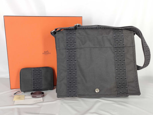 HERMES Airline Bassus PM Shoulder Bag with Pouch