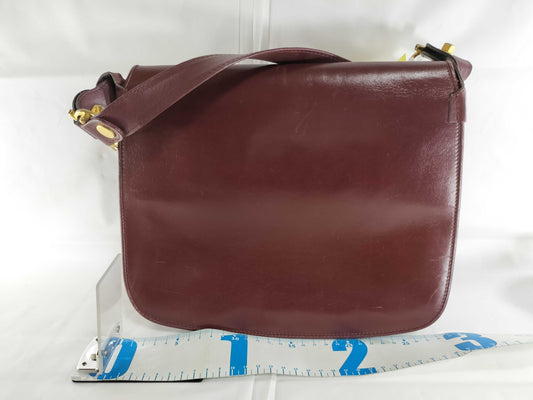 Cartier Must Bordeaux Leather Shoulder Bag
