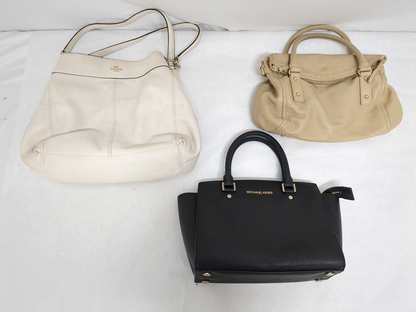 COACH 3-Piece Leather Kate Spade/Michael Kors Handbag