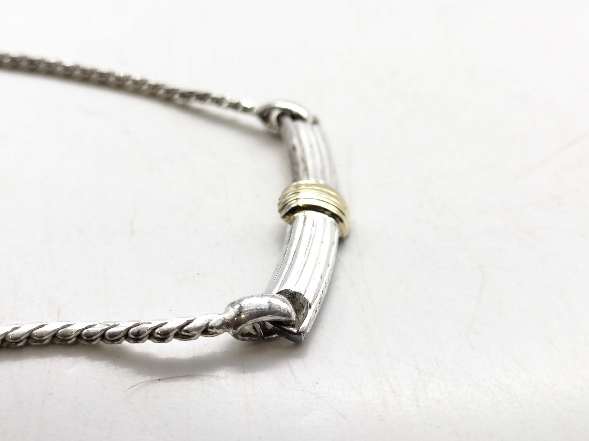 Dior Necklace 925 Silver x Gold Necklace