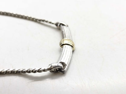 Dior Necklace 925 Silver x Gold Necklace