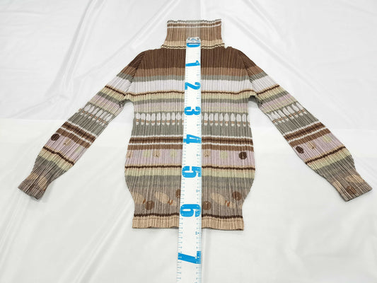 ISSEY MIYAKE Pleats Please Long Sleeve Bowling Top