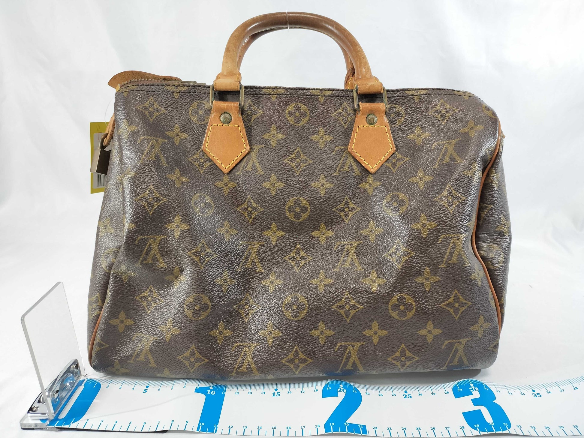 LOUIS VUITTON Monogram M41108/Speedy 30/Zipline Damaged Handbag