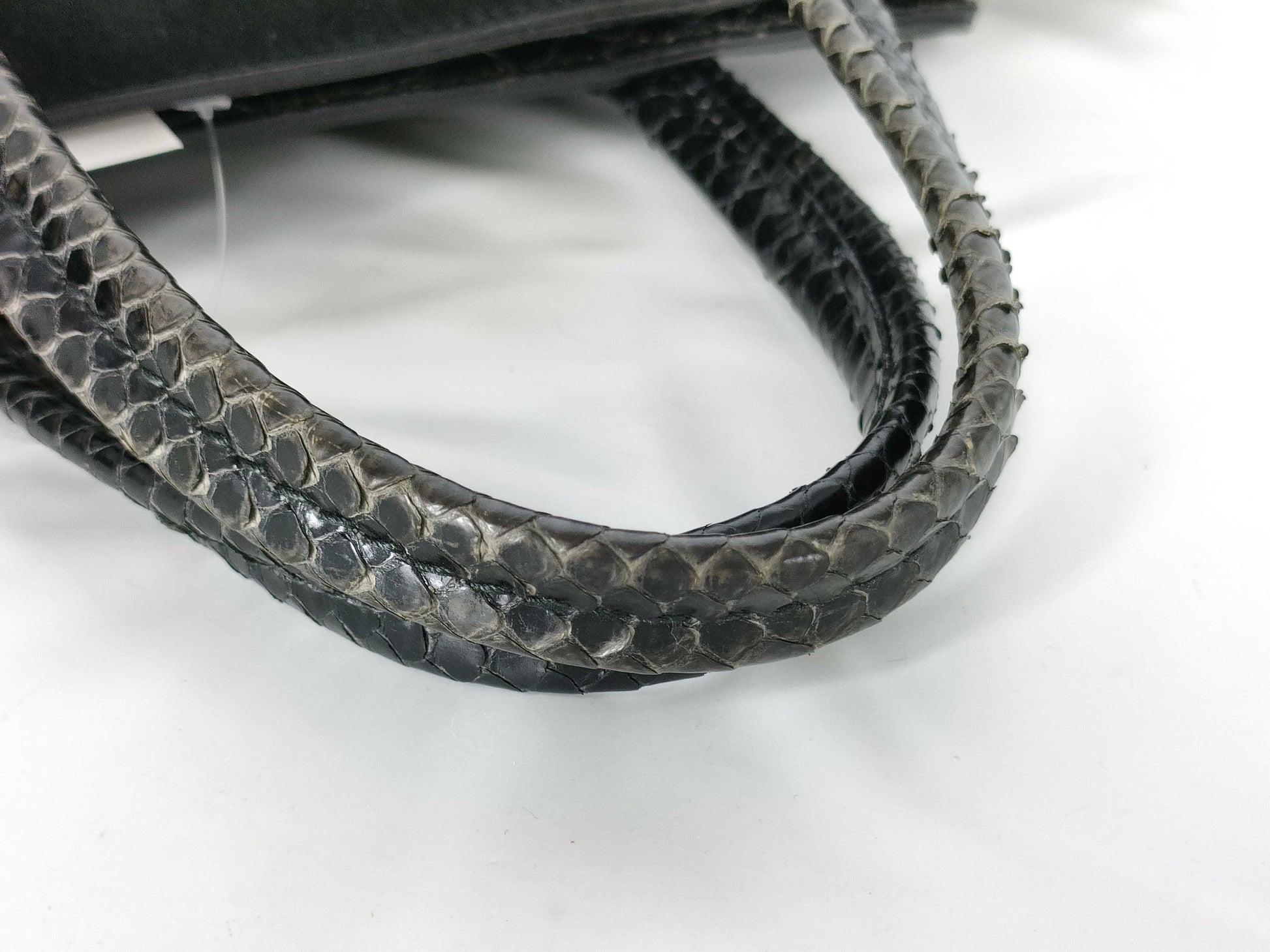 Salvatore Ferragamo Gancini Python/Suede Handbag