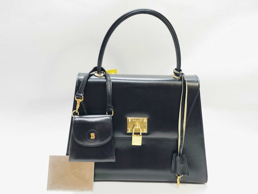 BALLY Leather Handbag with Pouch