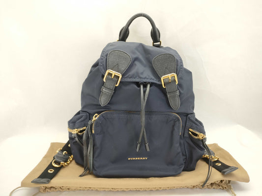 BURBERRY Nylon Gold Chain Backpack