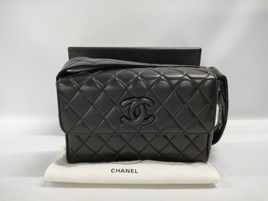 CHANEL Lambskin All Leather Coco Shoulder Mato Shoulder Bag