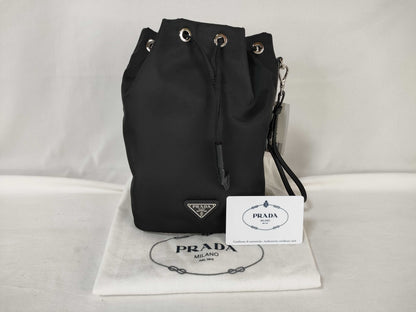 PRADA Nylon 1NE369 Drawstring Pouch Handbag Pouch