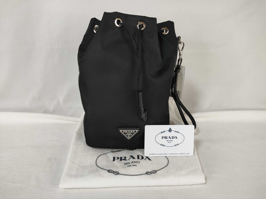 PRADA Nylon 1NE369 Drawstring Pouch Handbag Pouch