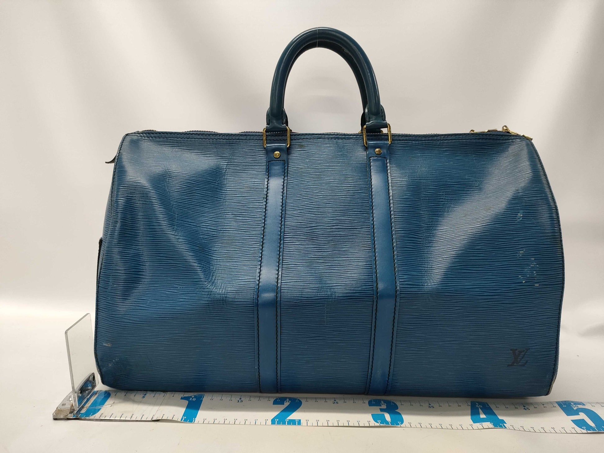 LOUIS VUITTON Epi Keepall/Blue Boston Bag