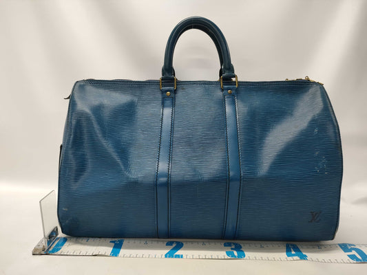 LOUIS VUITTON Epi Keepall/Blue Boston Bag