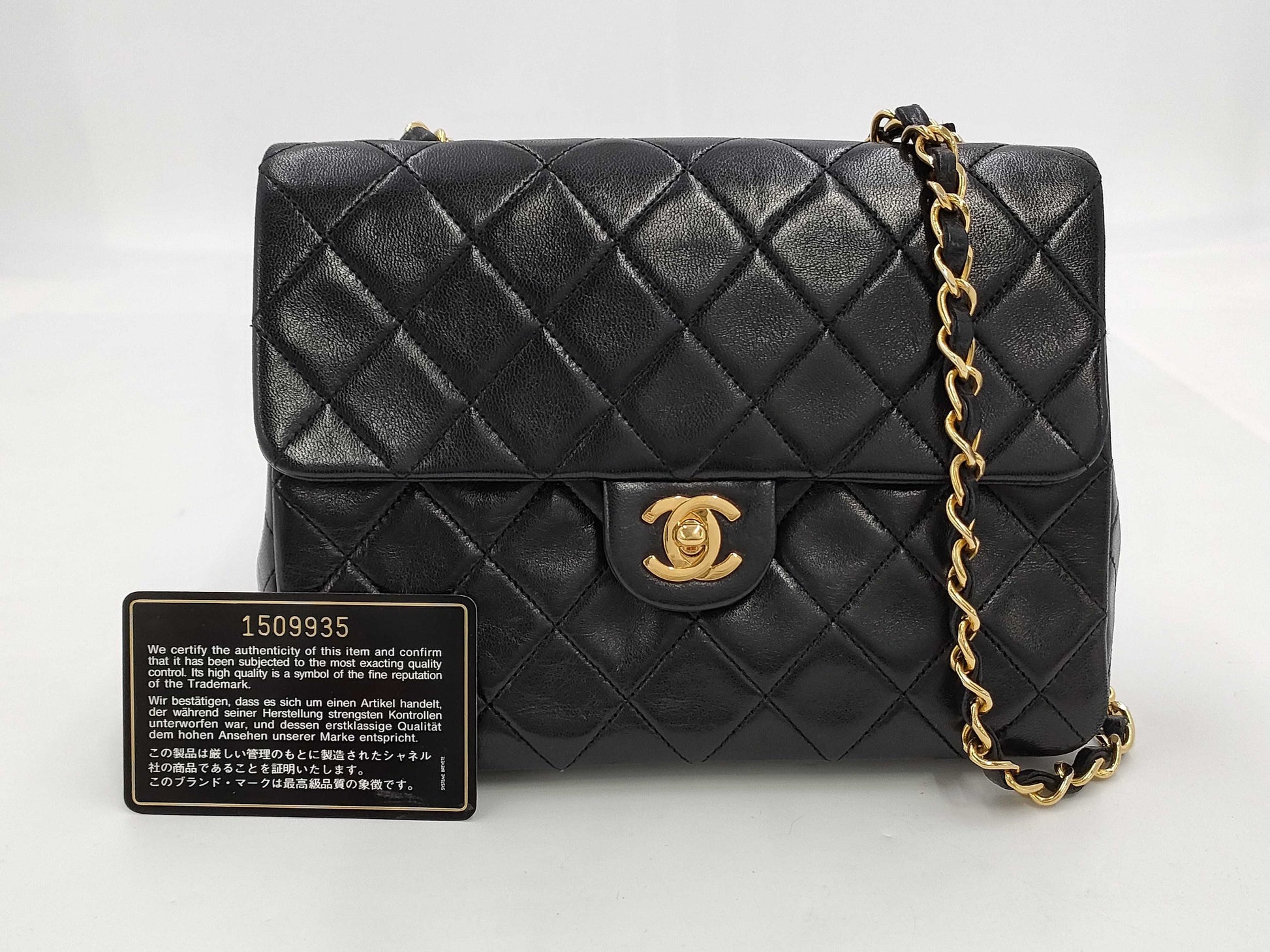 CHANEL Lambskin Matelasse 20 Single Flap/Single Chain Shoulder Bag