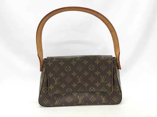 LOUIS VUITTON Monogram Mini Looping Handbag with Mildew