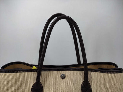 HERMES Garden Party Toile H Beige G Stamp Tote Bag