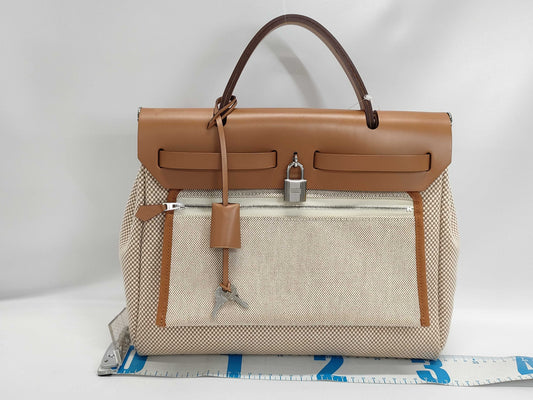 HERMES Airbag Airbag PM Toile Handbag