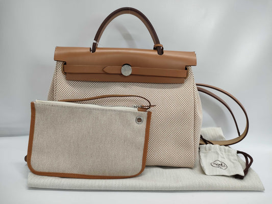 HERMES Airbag Airbag PM Toile Handbag