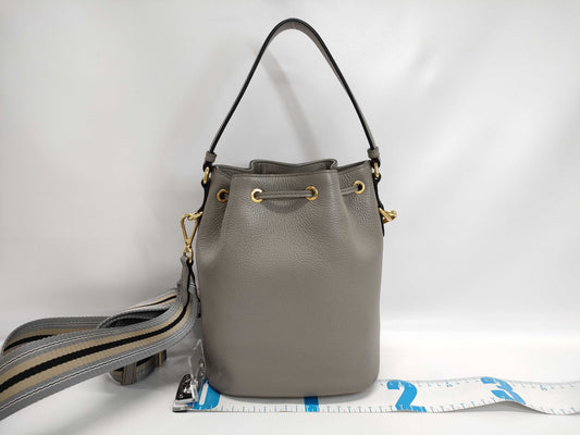 PRADA 1BE018 Vitello Dino Drawstring Bag Shoulder Bag