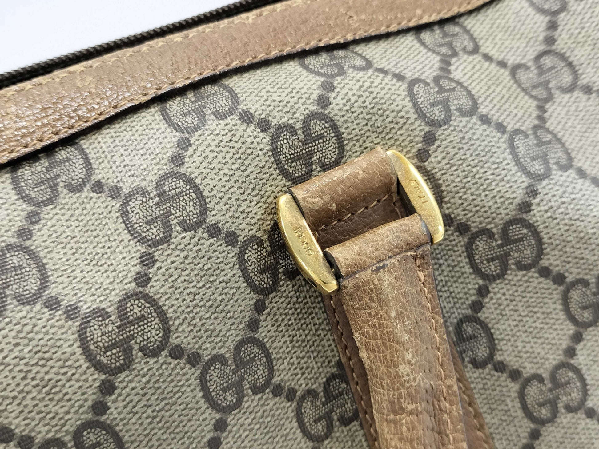 GUCCI GG Canvas Old Gucci Boston Bag