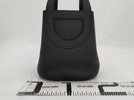 HERMES In the Loop 18 Noir Handbag with Gold Hardware and K Stamp