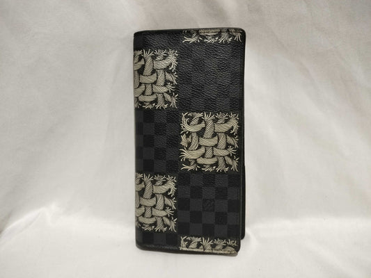 LOUIS VUITTON Damier Graphite Christopher Nemeth Collaboration Portefeuille Brazza N61211 Wallet