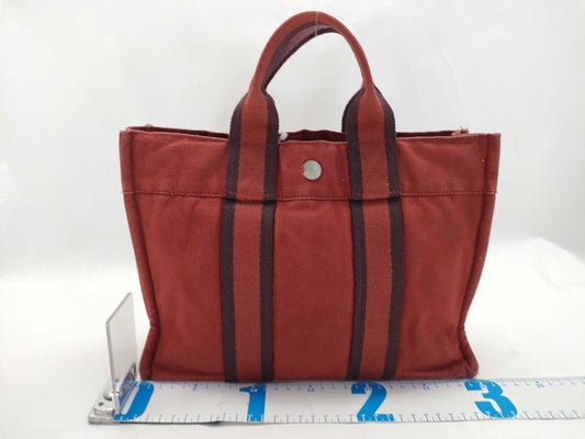 HERMES Foul Tote Red Tote Bag