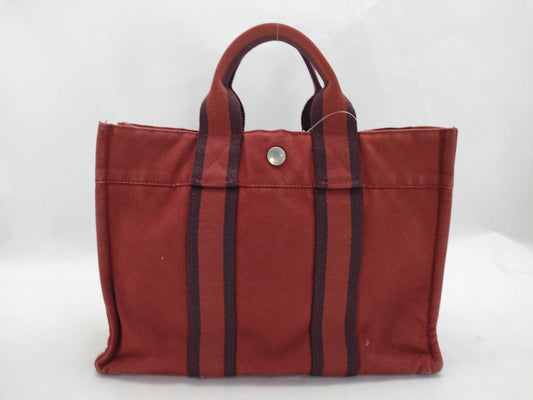 HERMES Foul Tote Red Tote Bag