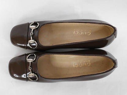 GUCCI Enamel Bit Metal Fittings 101 2292 7B Pumps