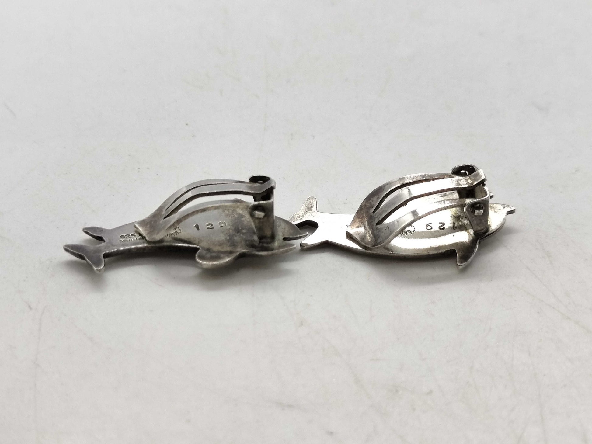 Georg Jensen Earrings 129 Dolphin SV925 7.3g Earrings