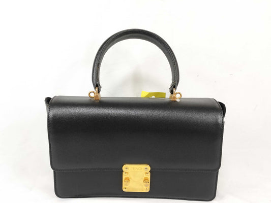 FENDI box-shaped leather handbag