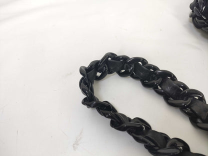 PRADA Nylon Plastic Chain Triangle Tag Shoulder Bag
