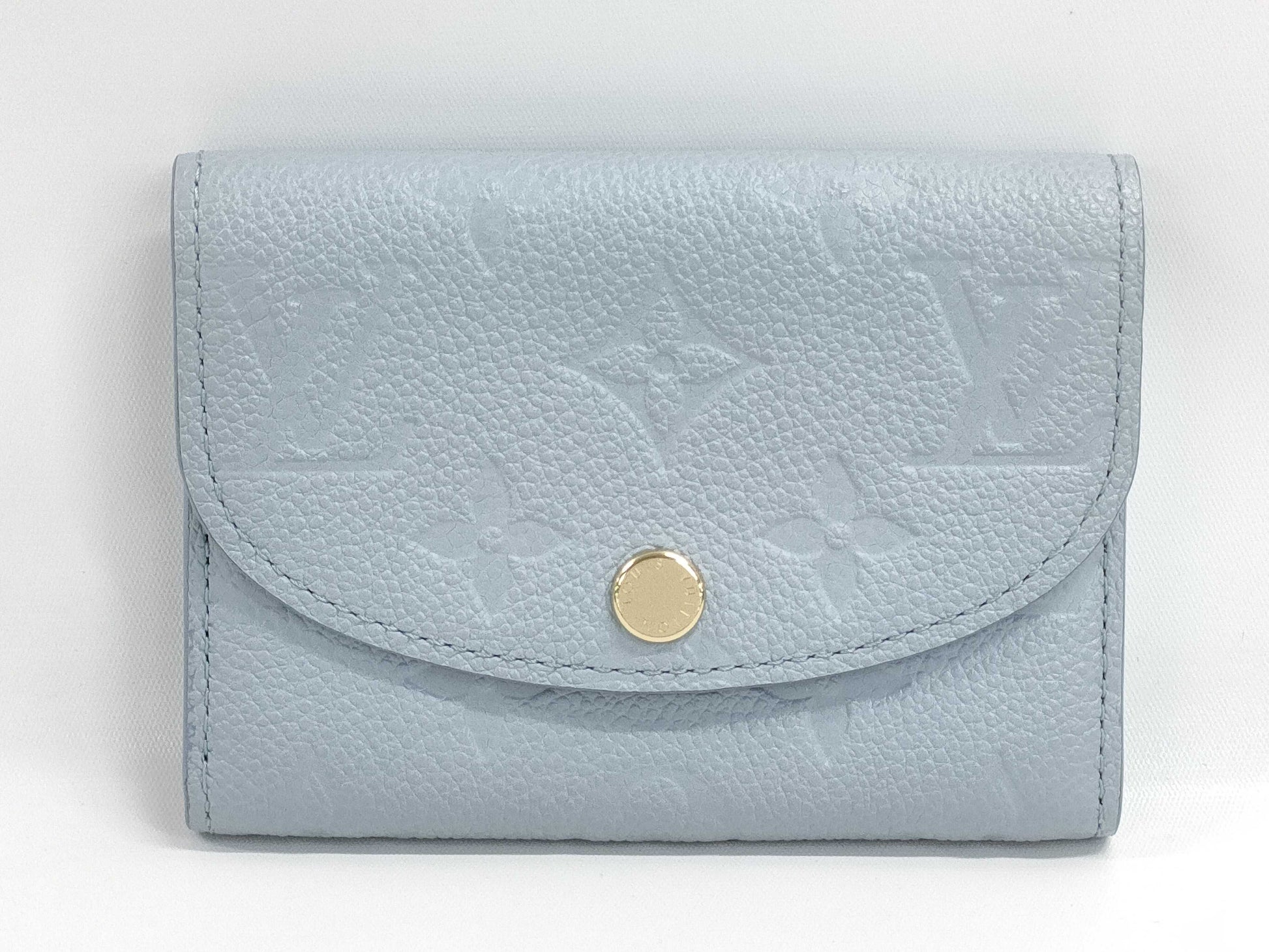 LOUIS VUITTON Monogram M81923 Porte Monnaie Rosary Blue Nuage Empreinte Valentine Coin Case