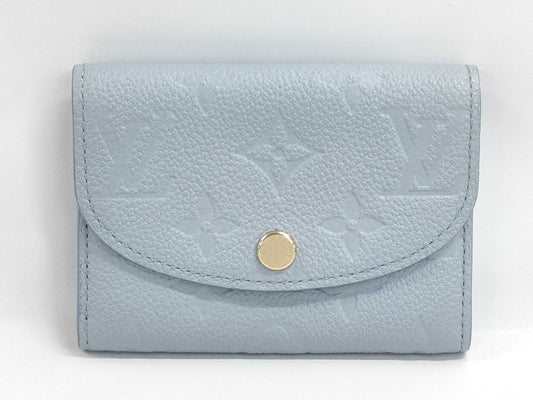 LOUIS VUITTON Monogram M81923 Porte Monnaie Rosary Blue Nuage Empreinte Valentine Coin Case