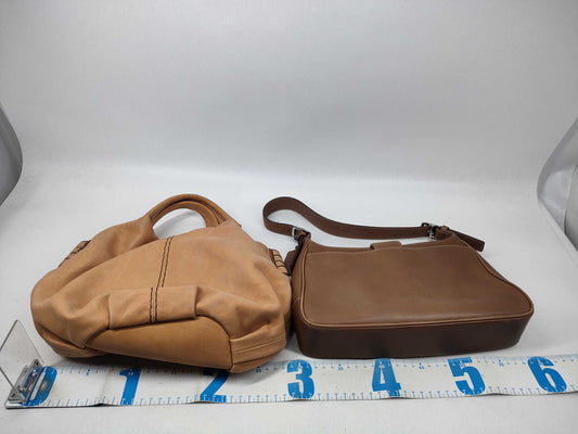 COACH 7789 Old Coach Hand/Tod's Leather 2-Way Brown Shoulder Bag