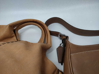 COACH 7789 Old Coach Hand/Tod's Leather 2-Way Brown Shoulder Bag