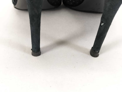 LOUIS VUITTON Suede Mesh Heel Pumps