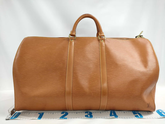 LOUIS VUITTON Epi Keepall 55 Epi Brown Boston Bag M42958