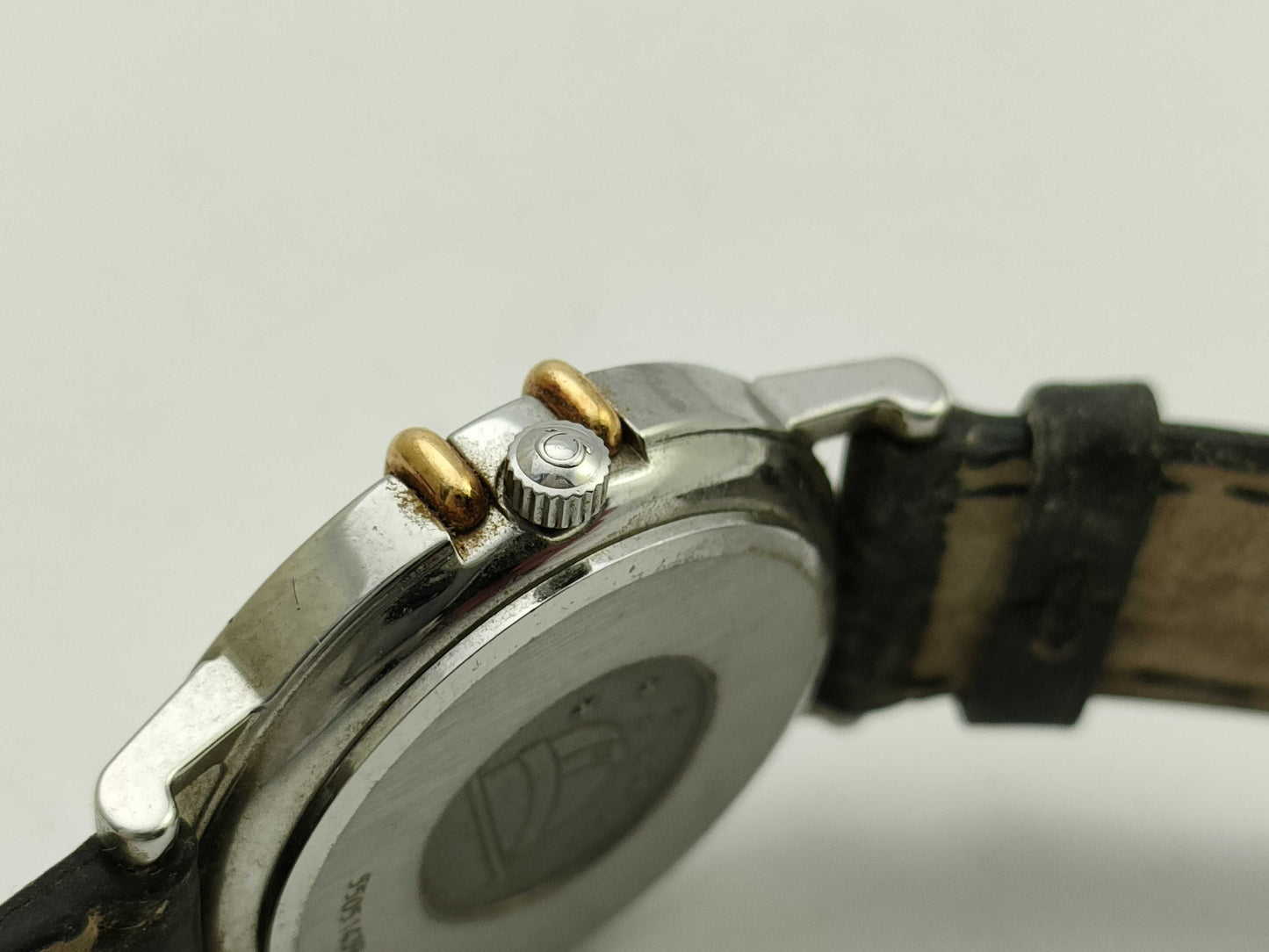 OMEGA Constellation 55051439 Stainless Steel/GP/Leather/QZ Gold Dial Women's Watch